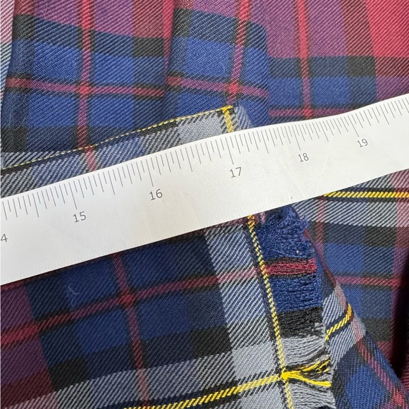Vintage - Halpern’s Canada Blue Red Tartan Plaid Kilt Skirt - Picture 8 of 8